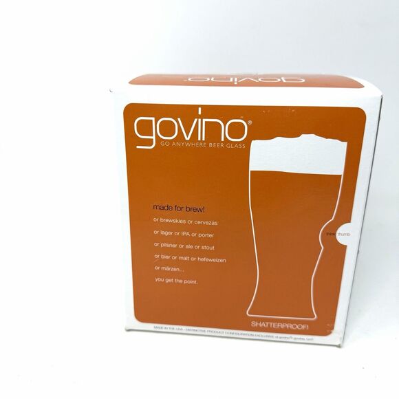 Set of 4 GOVINO Go Anywhere 16 oz Beer Glasses New in Package *Multiple Sets - Picture 3 of 9